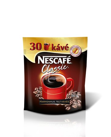 Instant kávé, 50 g, utántöltő, NESCAFÉ Classic