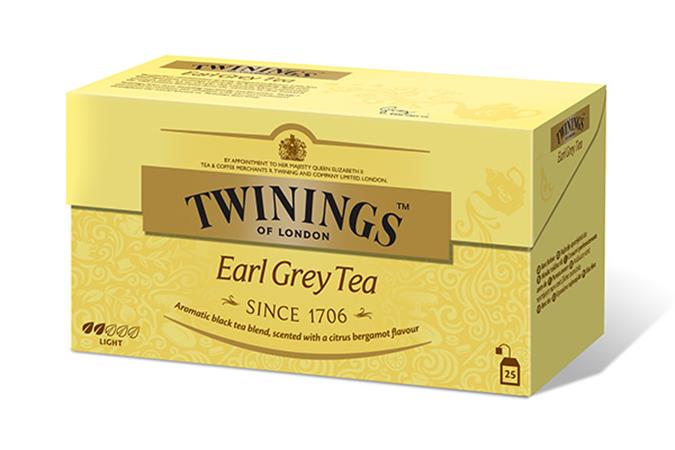 Fekete tea, 25x2 g, TWININGS Earl grey