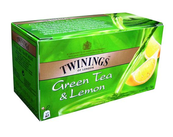 Zöldtea, 25x1,6 g, TWININGS Green Tea & Lemon