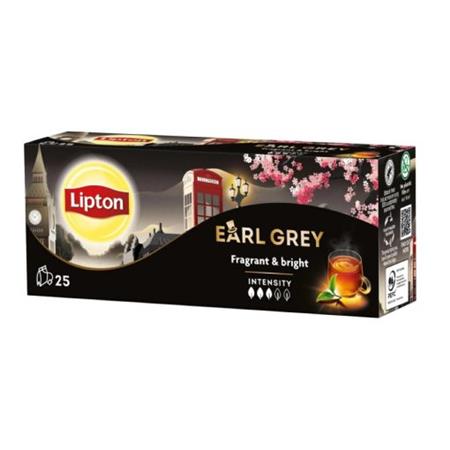 Fekete tea, 25x1,5 g, LIPTON Earl grey