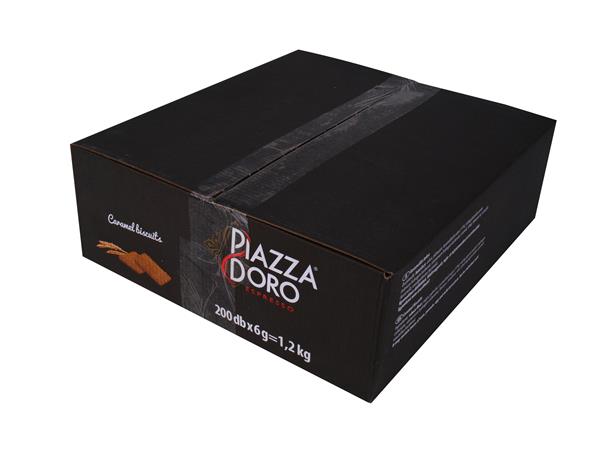 Keksz, dobozos, 200 db, Piazza d`Oro, karamell