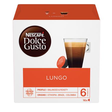 Kávékapszula, 16 db,  NESCAFÉ DOLCE GUSTO Caffé Lungo