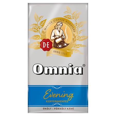 Kávé, pörkölt, őrölt, vákuumos csomagolásban, 250 g,  DOUWE EGBERTS Omnia Evening, Koffeinmentes