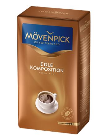 Kávé, pörkölt, őrölt, vákuumos csomagolásban, 500 g, MÖVENPICK Edle Komposition