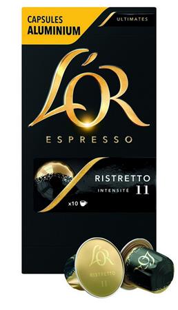 Kávékapszula, 10 db, JACOBS DOUWE EGBERTS L`OR Ristretto