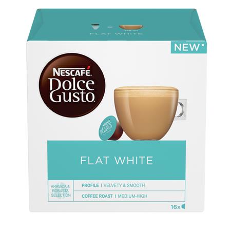 Kávékapszula, 16 db, NESCAFÉ DOLCE GUSTO Flat White