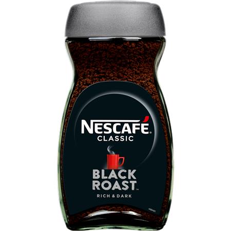 Instant kávé, 200 g, üveges, NESCAFÉ Black Roast