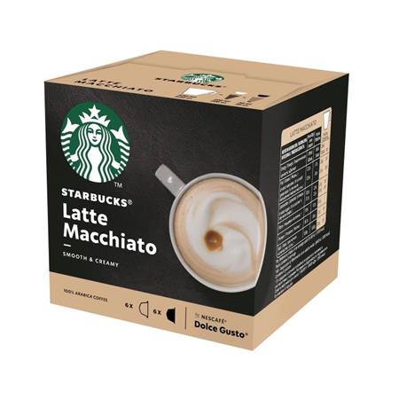 Kávékapszula, 12 db, STARBUCKS by Dolce Gusto®, Latte Macchiato