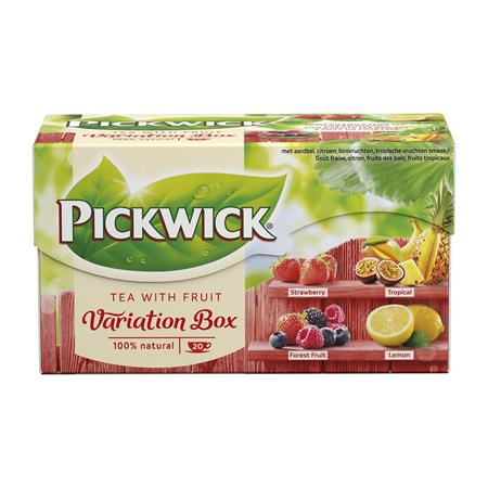 Fekete tea, 20x1,5 g, PICKWICK Variációk Piros, eper, trópusi gyümölcs, erdei gyümölcs, citrom
