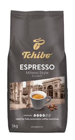 Kávé, pörkölt, szemes, 1000 g, TCHIBO Milano