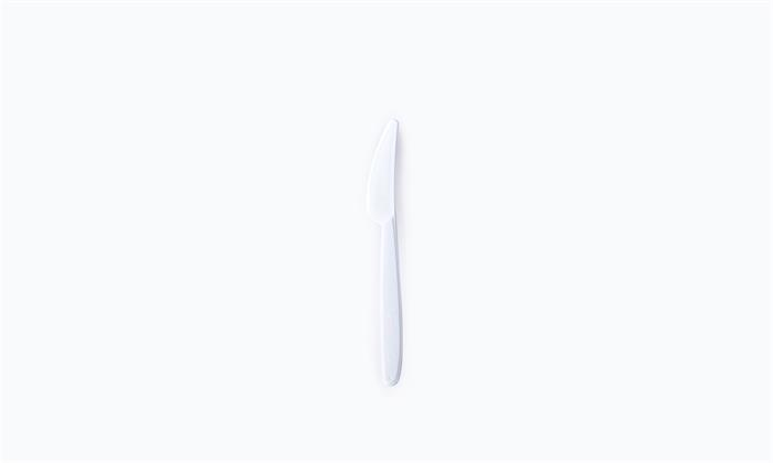 Kés, műanyag, többször használatos, 18,5 cm, 50 db Venus, fehér