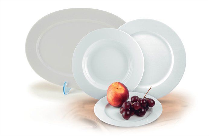 Desszertes tányér,ROTBERG, fehér, 19 cm, 6db-os szett, Basic