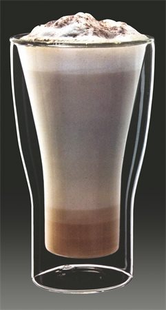 Latte macchiatos pohár, duplafalú üveg, 34cl, 2db-os szett, Thermo