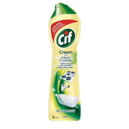 Súrolószer, 720 g/ 500 ml, CIF Cream citrom illat