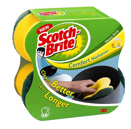 Mosogatószivacs, piskóta alakú, kézkímélő, 3M Scotch-Brite