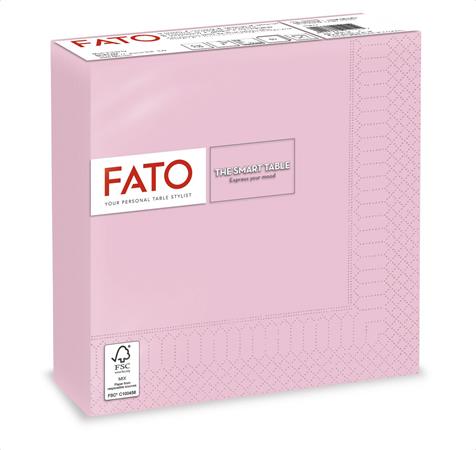 Szalvéta, 1/4 hajtogatott, 33x33 cm, FATO Smart Table, rózsaszín