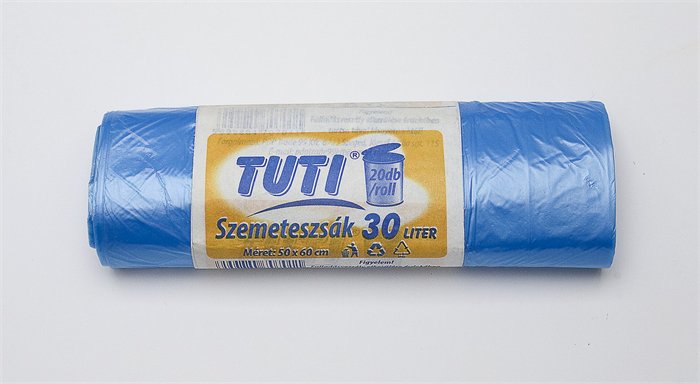 Szemeteszsák, 30 l, 20 db, TUTI