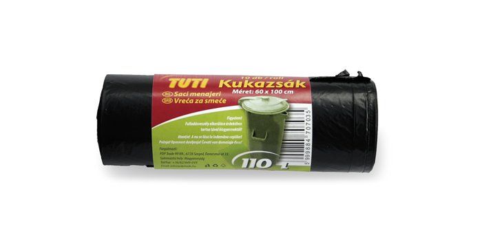 Szemeteszsák, 110 l, 10 db, TUTI