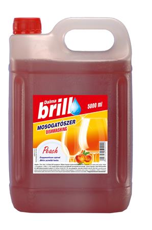 Mosogatószer, utántöltő, 5 l, Brill, barack