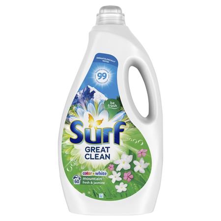 Mosógél, 60 mosáshoz, 3 l, SURF Mountain Fresh & Jasmine