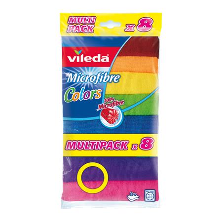 Törlőkendő, mikroszállal, VILEDA Colors