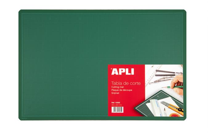 Vágóalátét, PVC, 450 x 300 x 2 mm (A3), APLI, zöld
