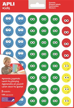 Matrica, emoji, APLI Kids Stickers, boldog arcok
