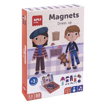 Mágneses készségfejlesztő készlet, 40 db, APLI Kids Magnets, öltözködés