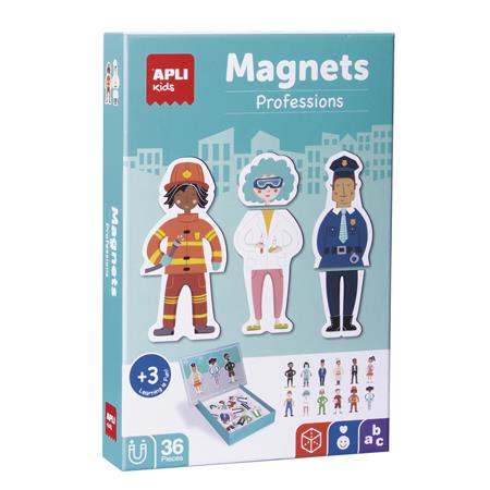 Mágneses készségfejlesztő készlet, 36 db, APLI Kids Magnets, szakmák