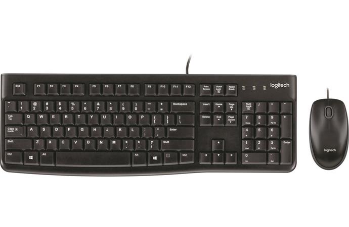 Egér- és billentyűzet készlet, vezetékes, USB, LOGITECH MK120, fekete