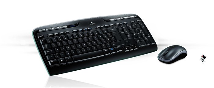 Egér- és billentyűzet készlet, vezeték nélküli, USB, HUN, LOGITECH MK330, fekete