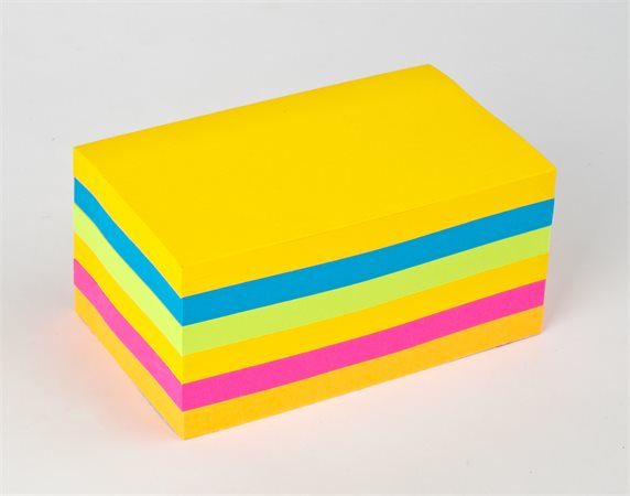 Öntapadó jegyzettömb, 76x127 mm, 6x90 lap, 3M POSTIT, Super Sticky, Carnival