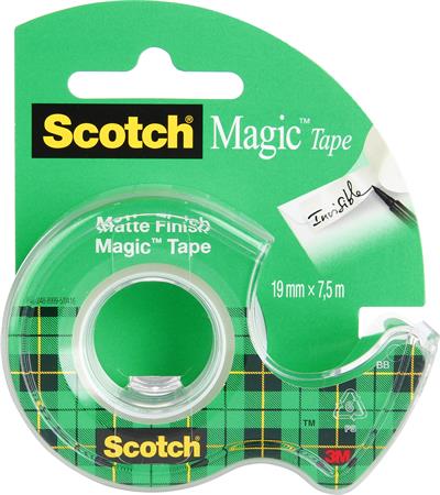 Ragasztószalag, adagolón, kézi, 19 mm x 7,5 m, 3M SCOTCH Magic Tape 810