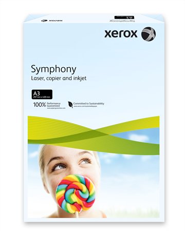 Másolópapír, színes, A3, 80 g, XEROX Symphony, világoskék (pasztell)