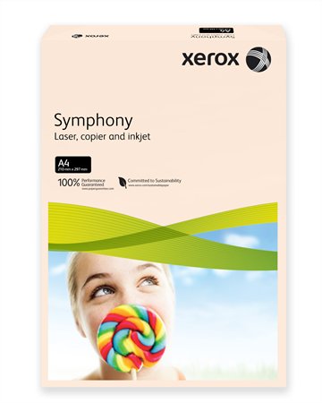Másolópapír, színes, A4, 160 g, XEROX Symphony, lazac (pasztell)