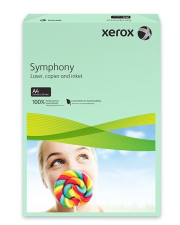 Másolópapír, színes, A4, 80 g, XEROX Symphony, zöld (közép)