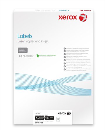 Xerox etikett címke | univerzális | 63,5x38,1 mm | kerekített sarkú | 2100 etikett/csomag