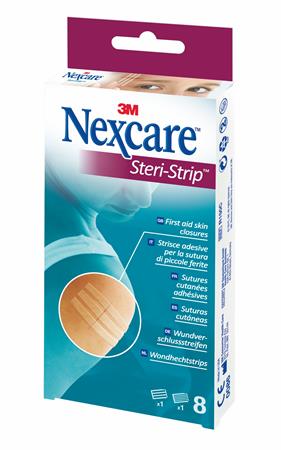 Sebzáró csík, vegyes méret, 8db, 3M Nexcare SteriStrip