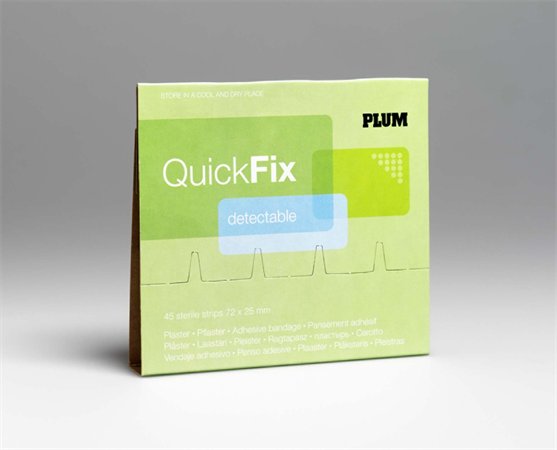 Sebtapasz utántöltő Quick Fix, 45 darabos, kék, fémszálas, PLUM