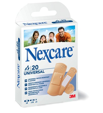 Sebtapasz, vízálló, általános, vegyes méret, 20 db, 3M Nexcare Universal