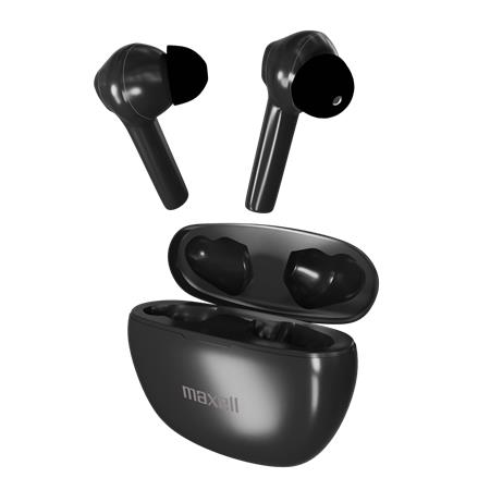 Fülhallgató, vezeték nélküli, Bluetooth 5.3, mikrofonnal, MAXELL Dynamic+, fekete