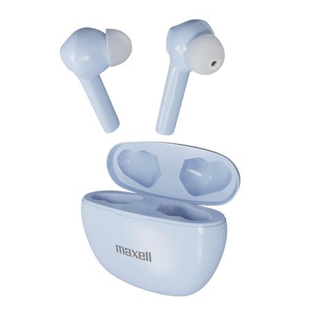 Fülhallgató, vezeték nélküli, Bluetooth 5.3, mikrofonnal, MAXELL Dynamic+, világoskék