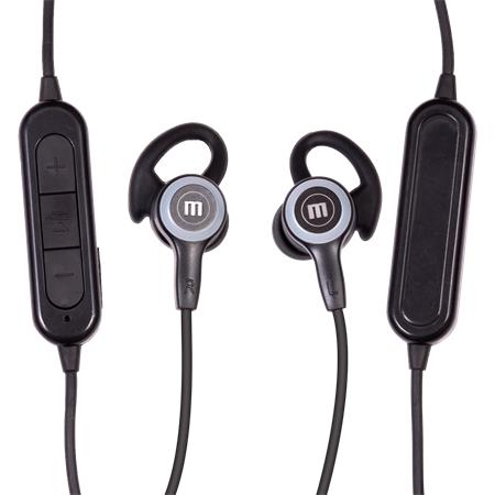Fülhallgató, vezeték nélküli, Bluetooth 5.1, mikrofonnal, LED-es fülhallgató, MAXELL Halo, fekete