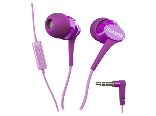 Fülhallgató, mikrofonnal, MAXELL Fusion+, lila-rózsaszín