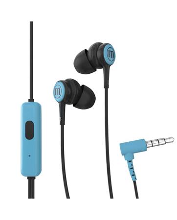 Fülhallgató, mikrofonnal, MAXELL Tips, kék-fekete