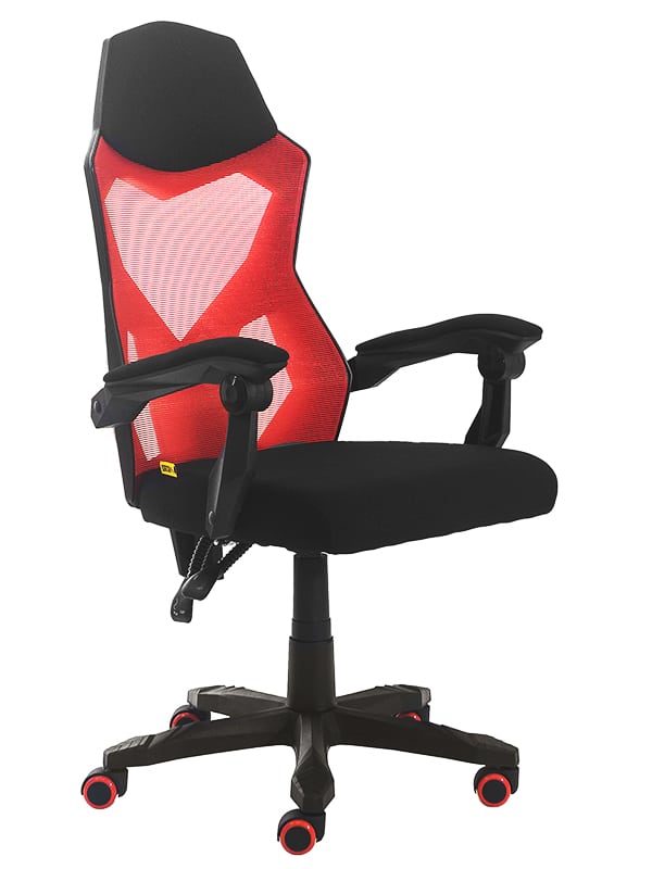 Myxx gamer szék | hálós háttámla | műanyag lábkereszt | fekete-piros