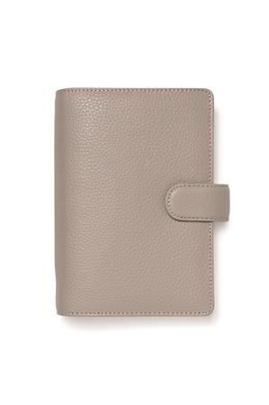 Kalendárium, gyűrűs, betétlapokkal, personal méret, FILOFAX Norfolk, barnásszürke