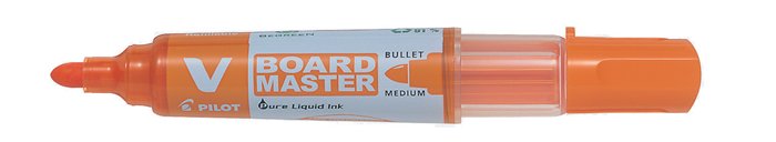 Táblamarker, 2,3 mm, kúpos, PILOT V-Board Master, narancssárga