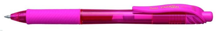 Zseléstoll, 0,35 mm, nyomógombos, PENTEL EnerGelX BL107, rózsaszín