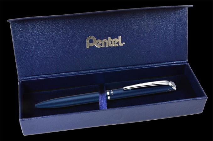 Rollertoll, 0,35 mm, rotációs, diplomatakék tolltest, PENTEL EnerGel BL-2007 kék